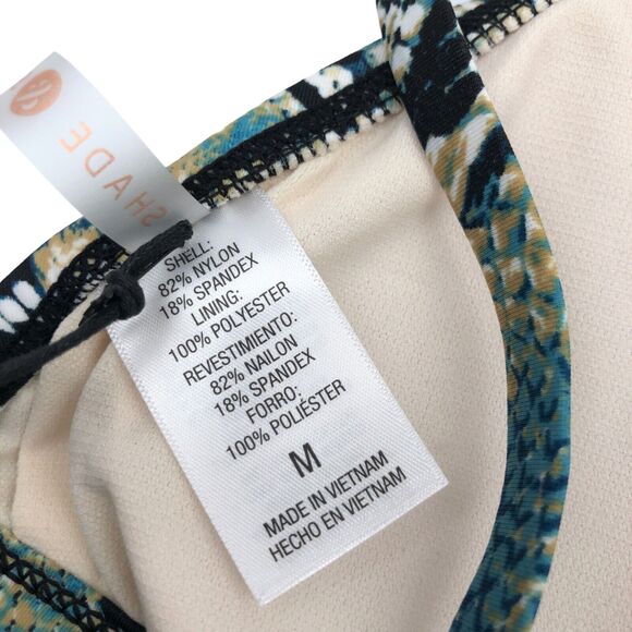 NEW Shade & Shore Snake Skin Print Bikini Set Triangle Top Cheeky Bottom Size M - Picture 5 of 12